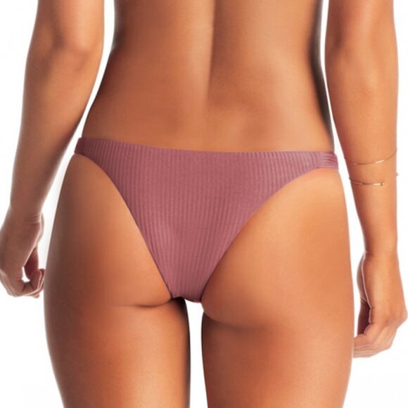 💕VITAMIN A💕 Rose Rib Bikini Set Havana Top + Carmen Bottom Dusty Rose 10 L NWT - Picture 9 of 16